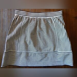 Madewell Black and White Striped Skirt • Size 4